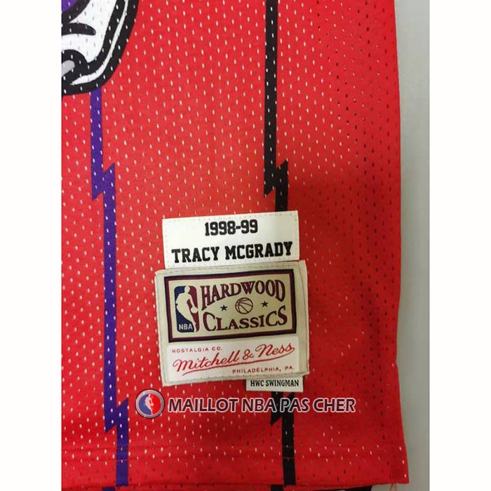 Maillot Tornto Raptors Tracy McGrady NO 1 Mitchell & Ness 1998-99 Rouge